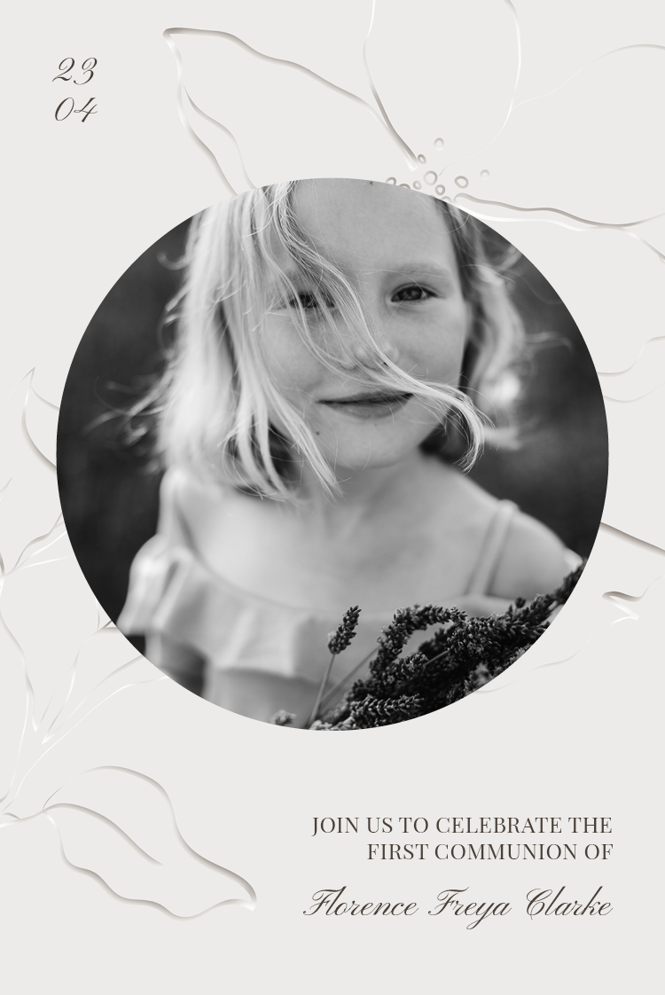 Invitations — Paper embossed flower