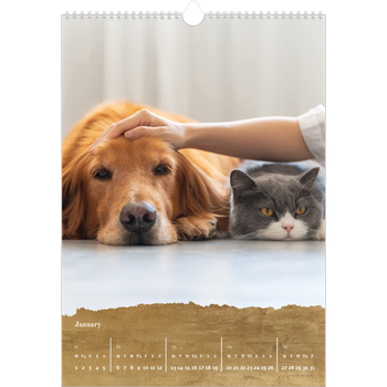 A3 Photo Calendar — Gold leaf
