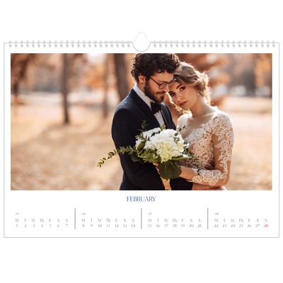 A3 Photo Calendar — Cobalt classic [February]