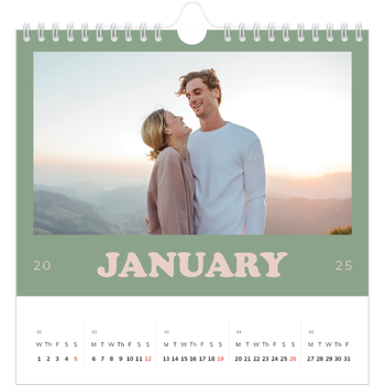 Square Photo Calendar — Retro frames
