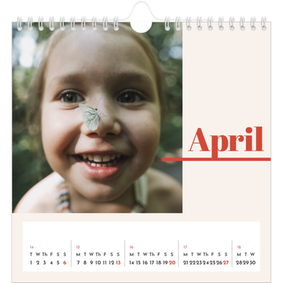 Square calendars  — 90s nostalgia [April]