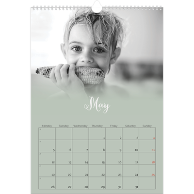 A3 photo calendars — Misty green [cover]