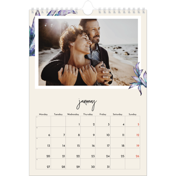 A4 Photo Calendar — Painted flowers
