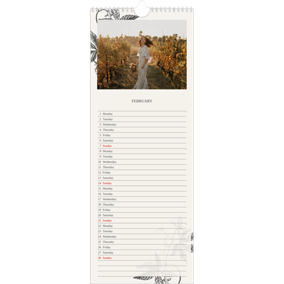 Slim Calendar  — Ink & ivy [February]