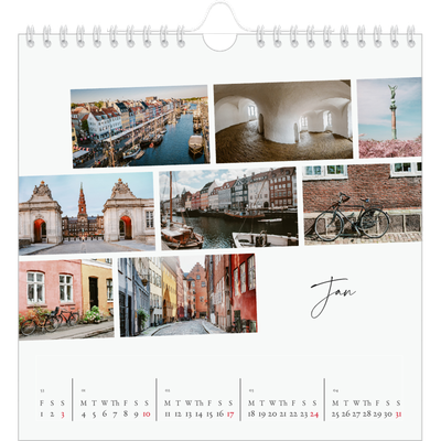 Square calendars  — City break [January]