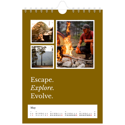 A5 Photo Calendar — Editorial Earth [May]
