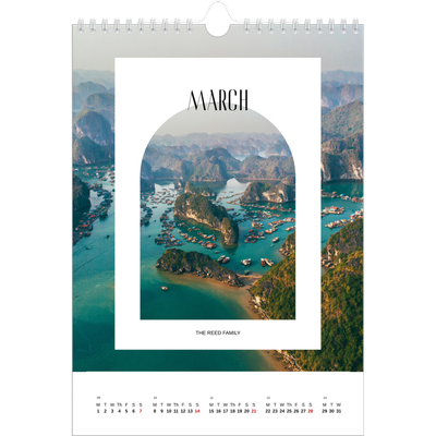 A4 Photo Calendar — The open arch [March]
