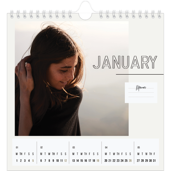 Square Photo Calendar — Note to self
