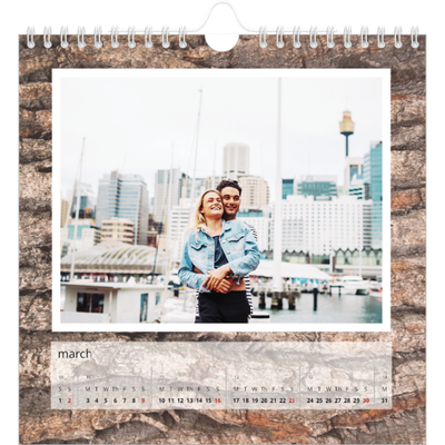 Square calendars  — Tree bark [March]