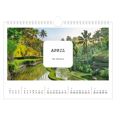 A4 Landscape Photo Calendar — Full story [April]