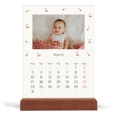 Easel Desk Calendar Portrait  — Cherry bliss [March]