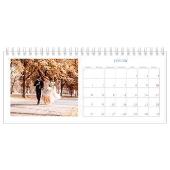 Desk Photo Calendar — Cobalt classic