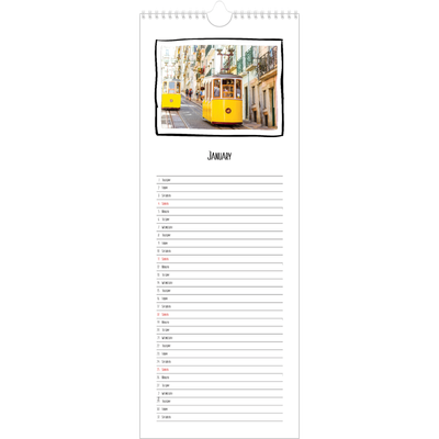 Slim Calendar  — Scrapbook snapshots [January]