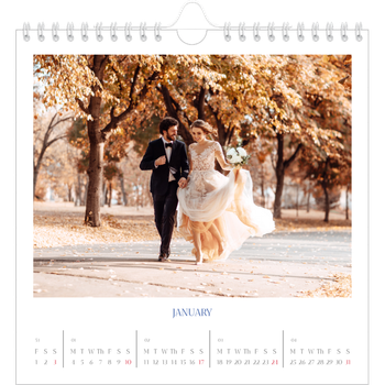 Square Photo Calendar — Cobalt classic