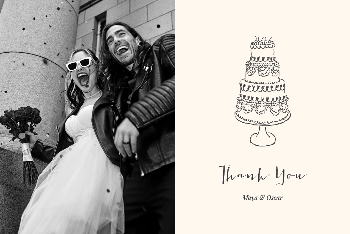 Thank you cards — Wedding doodles