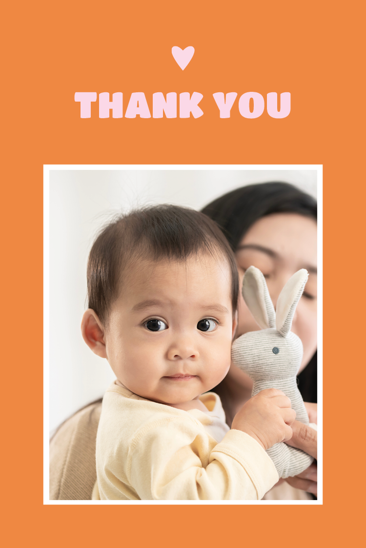 Thank you cards — Grapefruit sorbet