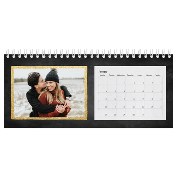 Desk Photo Calendar — Glitter frames