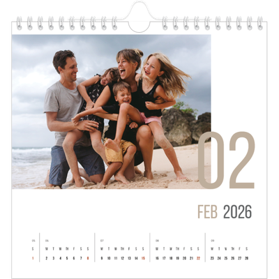 Square calendars  — Number months [February]