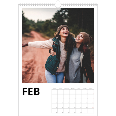A3 photo calendars — White space [February]
