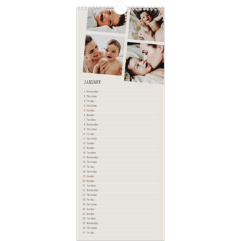 Slim Calendar (15 x 40cm) — Memories in motion