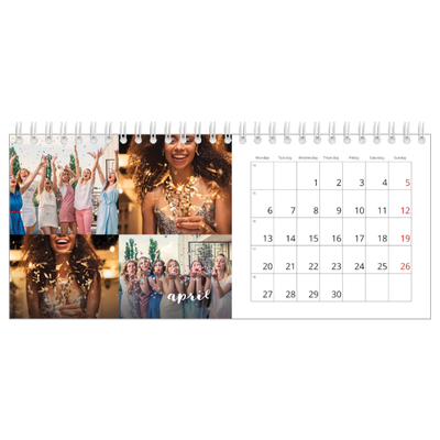 Desk calendars — Simple script [April]