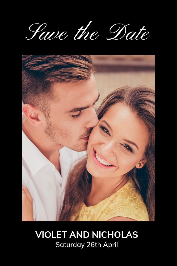 Save the date — Black minimal