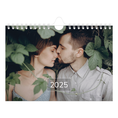 A5 Landscape Photo Calendar — Date box overlay [cover]