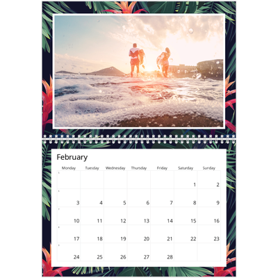 A4 Double Photo Calendar — Vivid plant life [February]