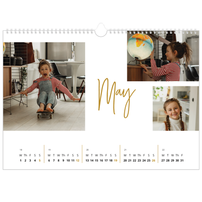A3 Photo Calendar — Gold marker pen [cover]