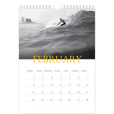 A4 Photo Calendar — Heritage style [February]