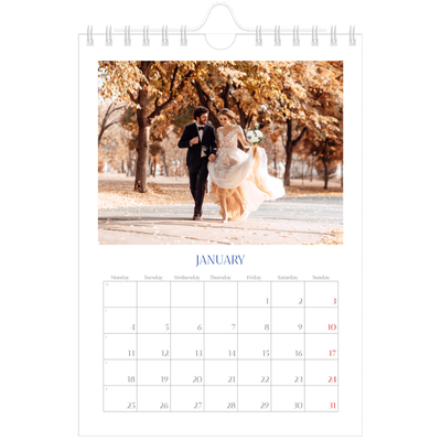A5 Photo Calendar — Cobalt classic [January]