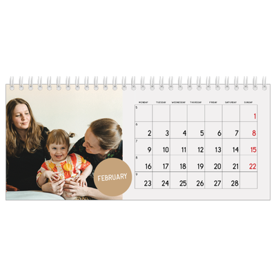 Desk calendars — Photo sticker [February]