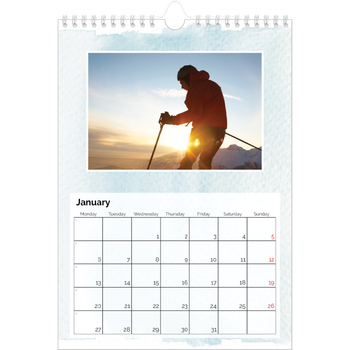 A4 Photo Calendar — Watercolour backgrounds
