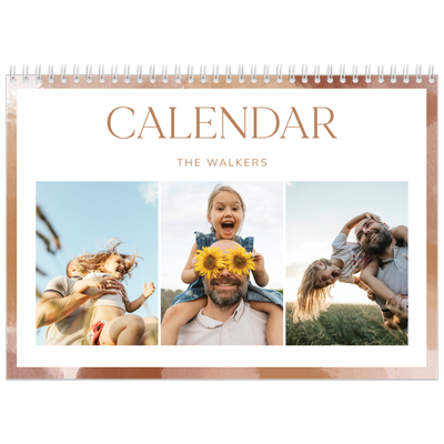A4 Double Photo Calendar — Paintbrush effect [cover]