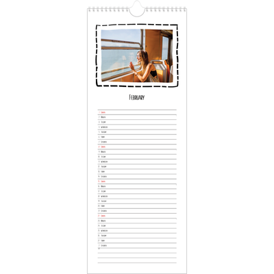 Slim Calendar  — Scrapbook snapshots [February]