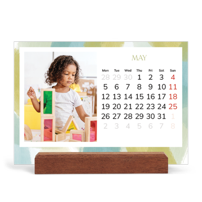 Easel Desk Calendar Landscape  — Paintbrush effect [cover]
