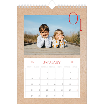 A4 Photo Calendar — Pops of red