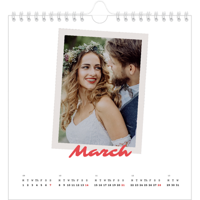 Square calendars  — Signed in crimson [March]