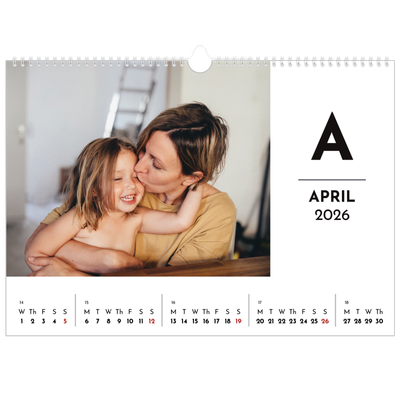 A3 Photo Calendar — Letter spotlight [April]