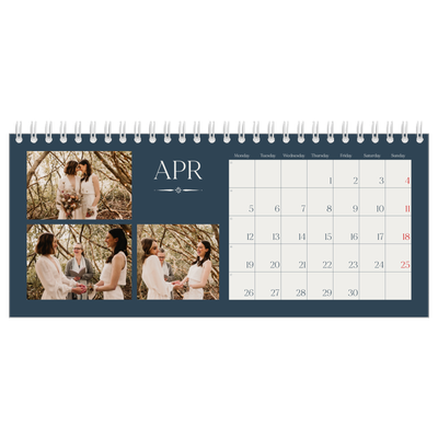 Desk calendars — Slate and serifs [April]