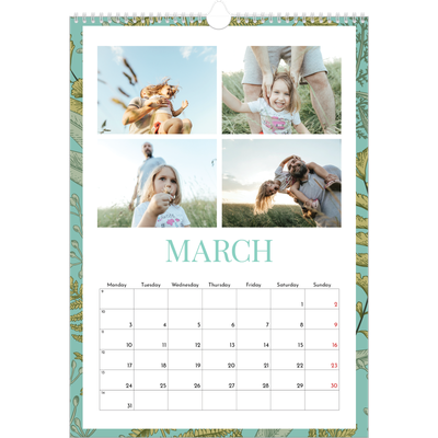 A3 photo calendars — Floral wallpapers [March]