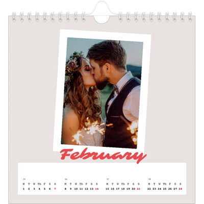Square calendars  — Signed in crimson [February]