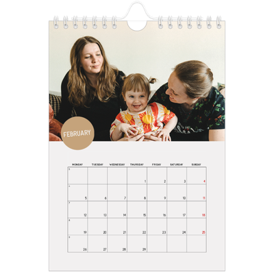 A5 Photo Calendar — Photo sticker [February]
