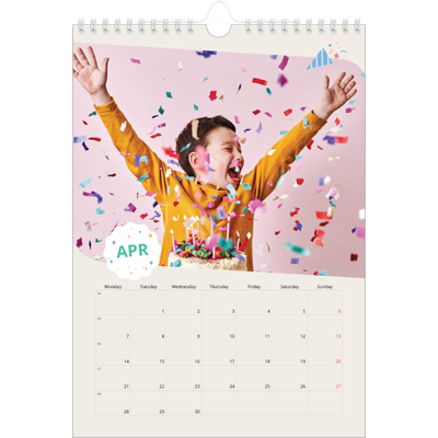 A4 Photo Calendar — Iconic birthday [April]