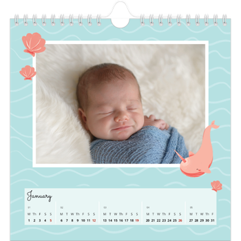Square Photo Calendar — Cute animals