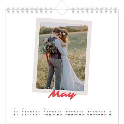 Square calendars  — Signed in crimson [May]