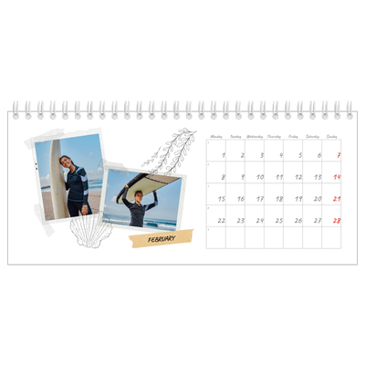 Desk calendars — Scrapbook flair [February]