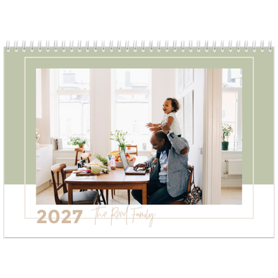 A4 Double Photo Calendar — Earthy frames [cover]