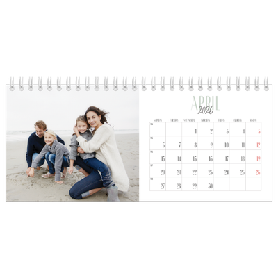 Desk calendars — Mixed typography [April]