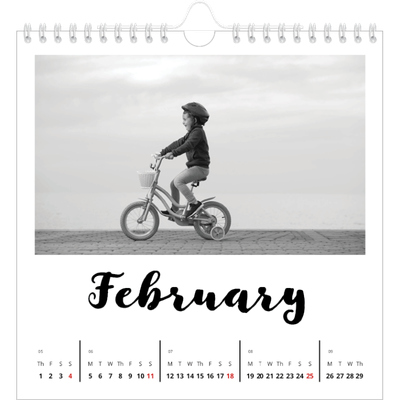 Square calendars  — Handwritten [February]